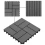 Baldosas de porche de WPC 30x30 cm 1 m² gris 11 unidades de vidaXL, Suelos y moquetas - Ref: Foro24-45030, Precio: 54,76 €, D...