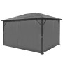 Cenador con cortina gris antracita aluminio 400x300 cm de vidaXL, Carpas y cenadores - Ref: Foro24-44890, Precio: 813,41 €, D...