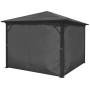 Cenador con cortina gris antracita aluminio 300x300 cm de vidaXL, Carpas y cenadores - Ref: Foro24-44889, Precio: 645,26 €, D...