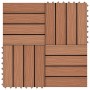 Baldosas porche relieve profundo WPC 1 m² marrón claro 11 uds de vidaXL, Suelos y moquetas - Ref: Foro24-45034, Precio: 76,99...