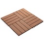 Baldosas porche relieve profundo WPC 1 m² marrón claro 11 uds de vidaXL, Suelos y moquetas - Ref: Foro24-45034, Precio: 76,99...