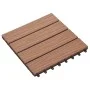 Baldosas porche relieve profundo WPC 1 m² marrón claro 11 uds de vidaXL, Suelos y moquetas - Ref: Foro24-45034, Precio: 75,72...