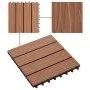 Baldosas porche relieve profundo WPC 1 m² marrón claro 11 uds de vidaXL, Suelos y moquetas - Ref: Foro24-45034, Precio: 75,72...