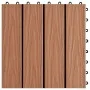 Baldosas porche relieve profundo WPC 1 m² marrón claro 11 uds de vidaXL, Suelos y moquetas - Ref: Foro24-45034, Precio: 75,72...