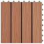 Baldosas porche relieve profundo WPC 1 m² marrón claro 11 uds de vidaXL, Suelos y moquetas - Ref: Foro24-45034, Precio: 76,99...