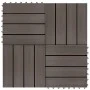 Baldosas de porche de WPC 30x30 cm 1 m² marrón oscuro 11 uds de vidaXL, Suelos y moquetas - Ref: Foro24-45025, Precio: 55,93 ...
