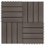 Baldosas de porche de WPC 30x30 cm 1 m² marrón oscuro 11 uds de vidaXL, Suelos y moquetas - Ref: Foro24-45025, Precio: 66,19 ...