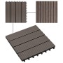 Baldosas de porche de WPC 30x30 cm 1 m² marrón oscuro 11 uds de vidaXL, Suelos y moquetas - Ref: Foro24-45025, Precio: 66,19 ...