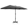 Sombrilla de jardín con palo de aluminio 460x270 cm antracita de vidaXL, Sombrillas - Ref: Foro24-44869, Precio: 157,88 €, De...