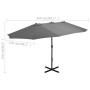 Sombrilla de jardín con palo de aluminio 460x270 cm antracita de vidaXL, Sombrillas - Ref: Foro24-44869, Precio: 157,88 €, De...