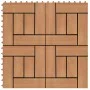 Baldosas de porche de WPC 30x30 cm 1 m² color teca 11 unidades de vidaXL, Suelos y moquetas - Ref: Foro24-45027, Precio: 61,4...