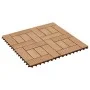 WPC porch tiles 30x30 cm 1 m² teak color 11 units by vidaXL, Floors and carpets - Ref: Foro24-45027, Price: 61,40 €, Discount: %