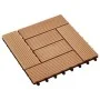Baldosas de porche de WPC 30x30 cm 1 m² color teca 11 unidades de vidaXL, Suelos y moquetas - Ref: Foro24-45027, Precio: 61,4...