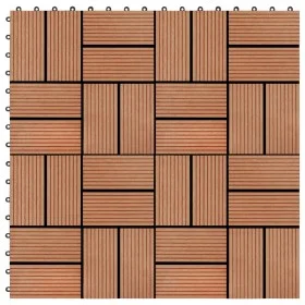 WPC-Verandafliesen 30x30 cm 1 m² Teakfarbe 11 Einheiten von vidaXL, Böden und Teppiche - Ref: Foro24-45032, Preis: 61,59 €, R...