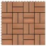 WPC porch tiles 30x30 cm 1 m² teak color 11 units by vidaXL, Floors and carpets - Ref: Foro24-45032, Price: 61,59 €, Discount: %