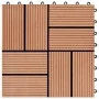 Baldosas de porche de WPC 30x30 cm 1 m² color teca 11 unidades de vidaXL, Suelos y moquetas - Ref: Foro24-45032, Precio: 61,5...