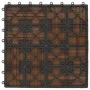 WPC porch tiles 30x30 cm 1 m² teak color 11 units by vidaXL, Floors and carpets - Ref: Foro24-45032, Price: 61,59 €, Discount: %
