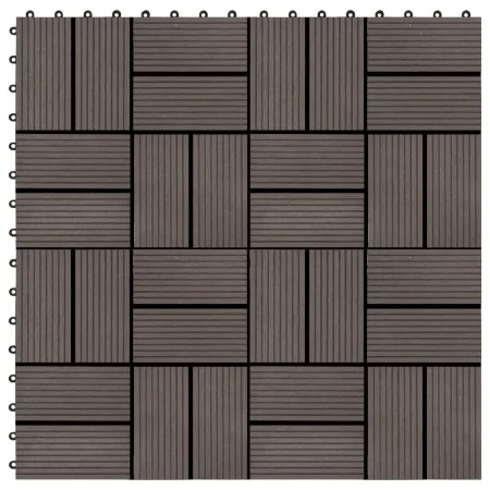 WPC Verandafliesen 30x30 cm 1 m² dunkelbraun 11 Stk von vidaXL, Böden und Teppiche - Ref: Foro24-45033, Preis: 58,96 €, Rabat...
