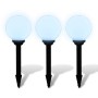 Lámparas de camino de jardín 3 uds LED 20 cm con pincho de vidaXL, Iluminación de exterior - Ref: Foro24-40864, Precio: 52,51...