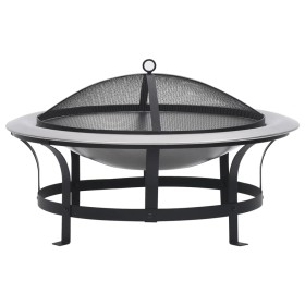 Brasero de jardín con parrilla acero inoxidable 76 cm de vidaXL, Chimeneas - Ref: Foro24-46530, Precio: 151,42 €, Descuento: %