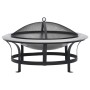 Brasero de jardín con parrilla acero inoxidable 76 cm de vidaXL, Chimeneas - Ref: Foro24-46530, Precio: 151,42 €, Descuento: %