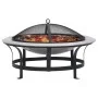 Brasero de jardín con parrilla acero inoxidable 76 cm de vidaXL, Chimeneas - Ref: Foro24-46530, Precio: 127,28 €, Descuento: %