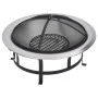 Brasero de jardín con parrilla acero inoxidable 76 cm de vidaXL, Chimeneas - Ref: Foro24-46530, Precio: 127,28 €, Descuento: %