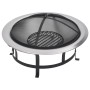 Brasero de jardín con parrilla acero inoxidable 76 cm de vidaXL, Chimeneas - Ref: Foro24-46530, Precio: 151,42 €, Descuento: %