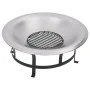 Brasero de jardín con parrilla acero inoxidable 76 cm de vidaXL, Chimeneas - Ref: Foro24-46530, Precio: 127,28 €, Descuento: %