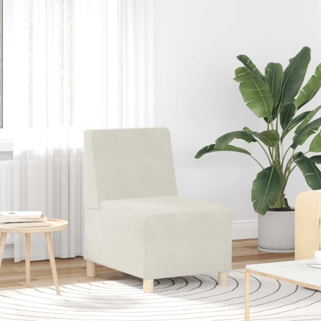 Sofá modular sin brazos color crema 55 cm terciopelo en Sofás | Comprar online en Foru.es