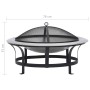Brasero de jardín con parrilla acero inoxidable 76 cm de vidaXL, Chimeneas - Ref: Foro24-46530, Precio: 151,42 €, Descuento: %