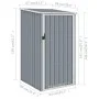 Cobertizo de jardín gris acero galvanizado 87x98x159 cm de vidaXL, Cobertizos - Ref: Foro24-46290, Precio: 114,20 €, Descuent...
