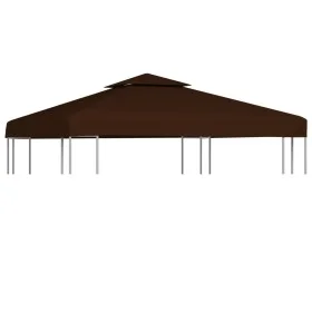 Toldo de cenador 2 niveles marrón 310 g/m² 3x3 m de vidaXL, Cubiertas para carpas y cenadores - Ref: Foro24-46615, Precio: 58...