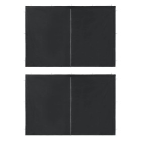 Paredes para carpas de fiesta con cremallera 2 uds PE antracita de vidaXL, Carpas y cenadores - Ref: Foro24-45118, Precio: 21...