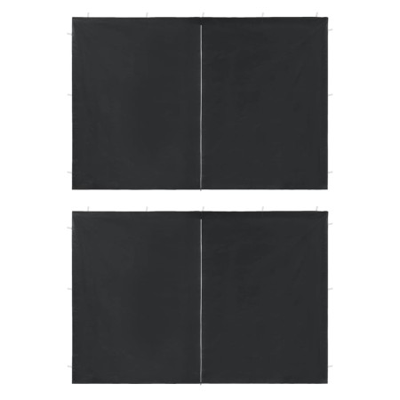 Paredes para carpas de fiesta con cremallera 2 uds PE antracita de vidaXL, Carpas y cenadores - Ref: Foro24-45118, Precio: 21...
