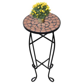 Mesita auxiliar para plantas mosaico terracota en Soportes para macetas | Comprar online en Foru.es