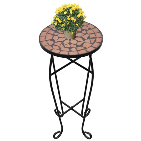 Mesita auxiliar para plantas mosaico terracota en Soportes para macetas | Comprar online en Foru.es