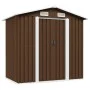 Caseta de almacenamiento jardín acero marrón 204x132x186 cm de vidaXL, Cobertizos - Ref: Foro24-47029, Precio: 228,62 €, Desc...