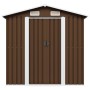 Caseta de almacenamiento jardín acero marrón 204x132x186 cm de vidaXL, Cobertizos - Ref: Foro24-47029, Precio: 229,09 €, Desc...