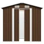 Caseta de almacenamiento jardín acero marrón 204x132x186 cm de vidaXL, Cobertizos - Ref: Foro24-47029, Precio: 228,62 €, Desc...