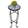 Mesa auxiliar para plantas mosaico negro y blanco en Soportes para macetas | Comprar online en Foru.es