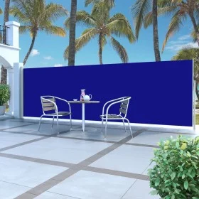 Toldo lateral retráctil 160x500 cm azul de vidaXL, Sombrillas - Ref: Foro24-45462, Precio: 90,18 €, Descuento: %