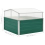 Invernadero de acero galvanizado verde 100x100x77 cm de vidaXL, Maceteros y jardineras - Ref: Foro24-47020, Precio: 87,42 €, ...