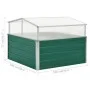 Invernadero de acero galvanizado verde 100x100x77 cm de vidaXL, Maceteros y jardineras - Ref: Foro24-47020, Precio: 89,56 €, ...