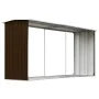 Casetilla para leña acero galvanizado marrón 330x92x153 cm de vidaXL, Accesorios para bolsas y soportes de leña - Ref: Foro24...