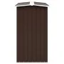 Casetilla para leña acero galvanizado marrón 330x92x153 cm de vidaXL, Accesorios para bolsas y soportes de leña - Ref: Foro24...