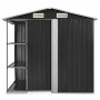 Cobertizo jardín y estantería hierro antracita 205x130x183 cm de vidaXL, Cobertizos - Ref: Foro24-47106, Precio: 261,13 €, De...