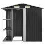 Cobertizo jardín y estantería hierro antracita 205x130x183 cm de vidaXL, Cobertizos - Ref: Foro24-47106, Precio: 261,13 €, De...