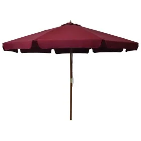 Garden umbrella with burgundy wooden pole 330 cm by vidaXL, Umbrellas - Ref: Foro24-47216, Price: 115,46 €, Discount: %