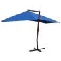Sombrilla de jardín colgante con palo de madera azul 400x300cm de vidaXL, Sombrillas - Ref: Foro24-47123, Precio: 143,81 €, D...